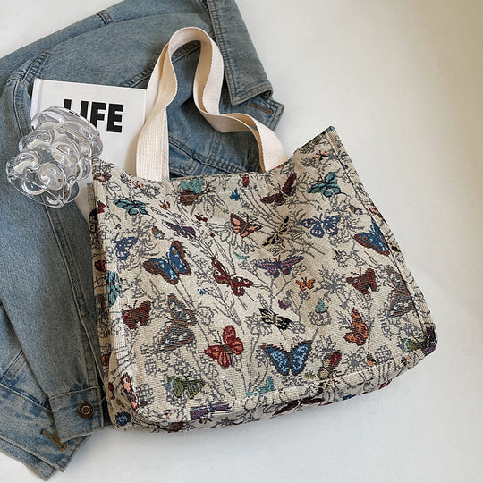 Damen Tragetasche mit floralem Motiv und robusten Griffen Nord Taschen