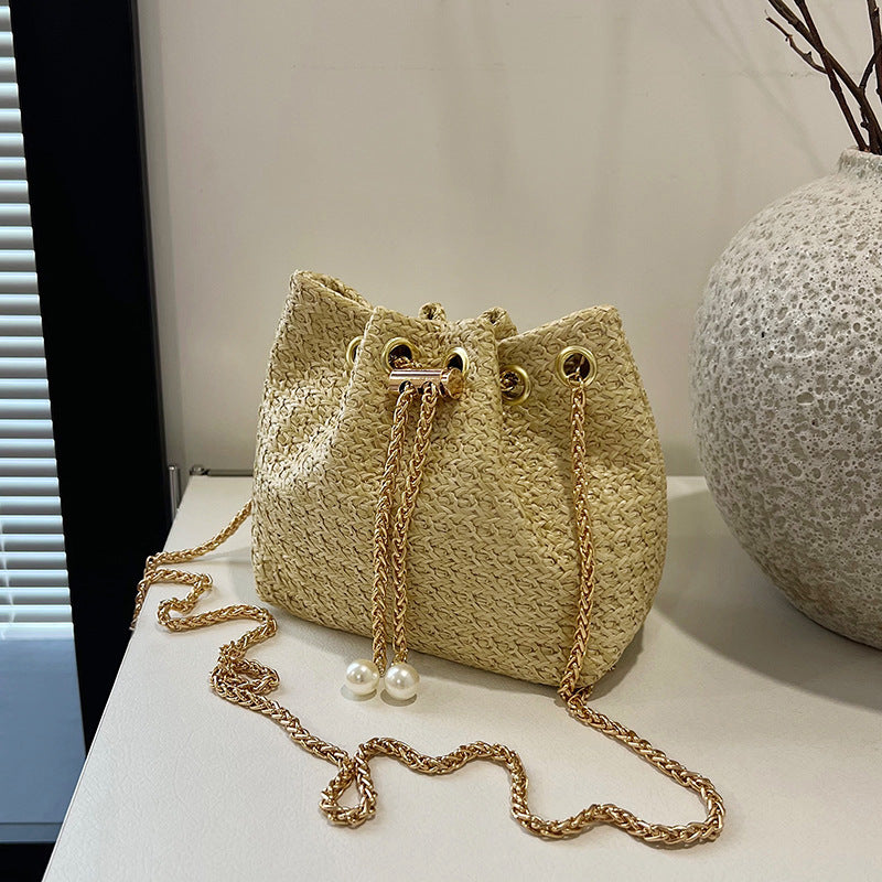 Damen modische Beuteltasche mit elegantem Perlenschmuck Nord Taschen
