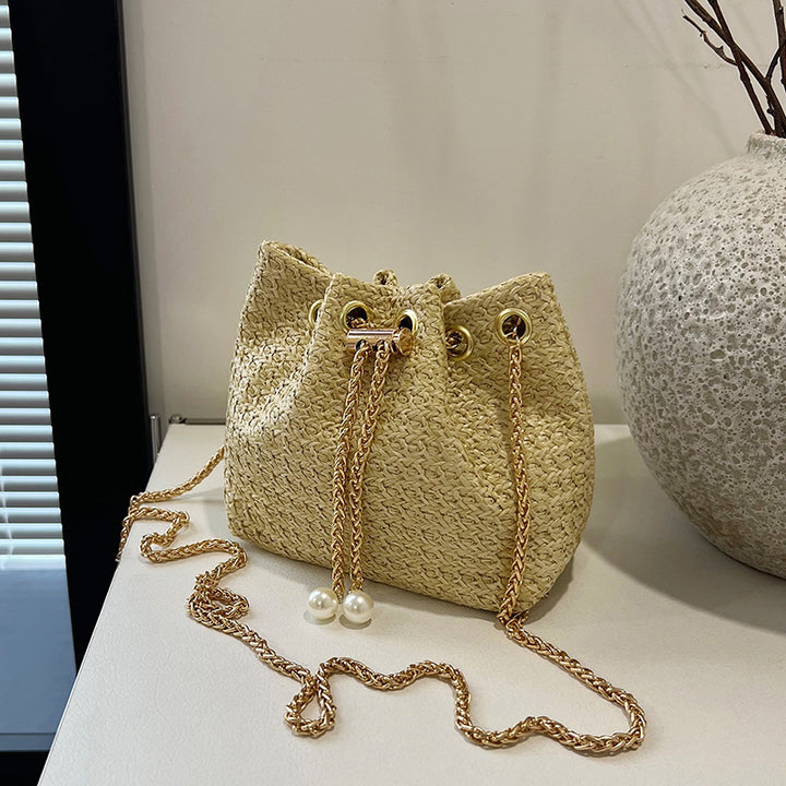 Damen modische Beuteltasche mit elegantem Perlenschmuck Nord Taschen