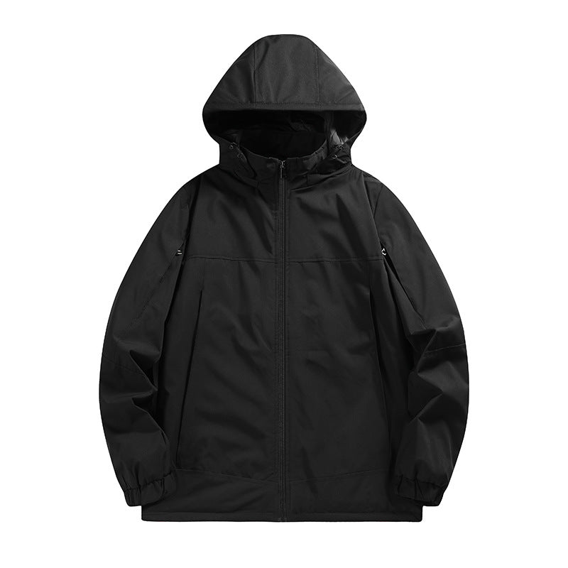 Herren Wasserabweisende Softshelljacke mit Kapuze, winddicht und atmungsaktiv Nord Taschen