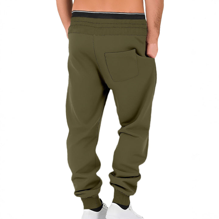 Herren nan komfortable Jogginghose aus hochwertiger Baumwollmischung mit elastischem Bund Kordelzug und Bündchen