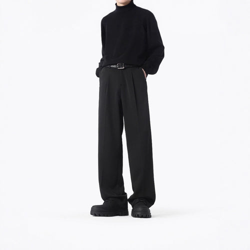Damen Elegante und bequeme weit geschnittene Stoffhose Nord Taschen