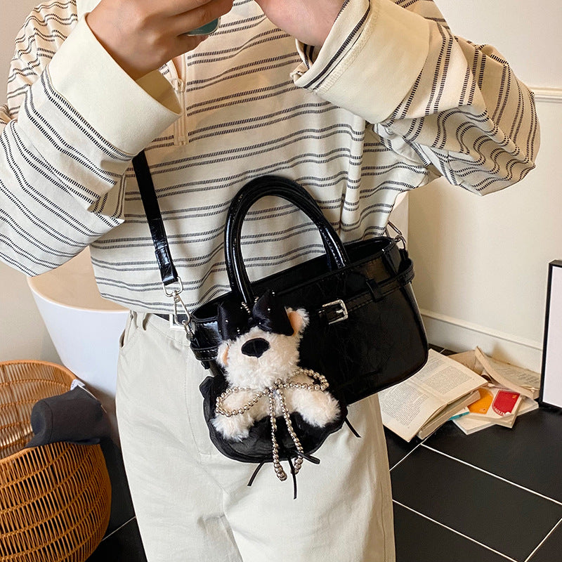 Damen Mini-Tasche mit süßem Tieranhänger und abnehmbarem Schulterriemen Nord Taschen