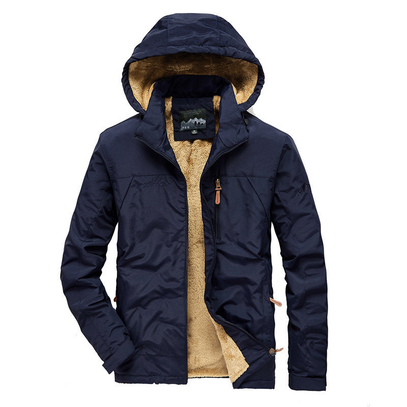 Herren Thermo-Hybrid Kapuzenblouson mit durchgehendem Teddyfleece-Innenfutter und wasserabweisender Außenhülle Nord Taschen