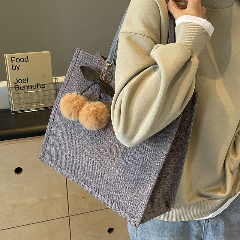 Damen Jute-Shopper-Tasche mit stilvollem Design Nord Taschen