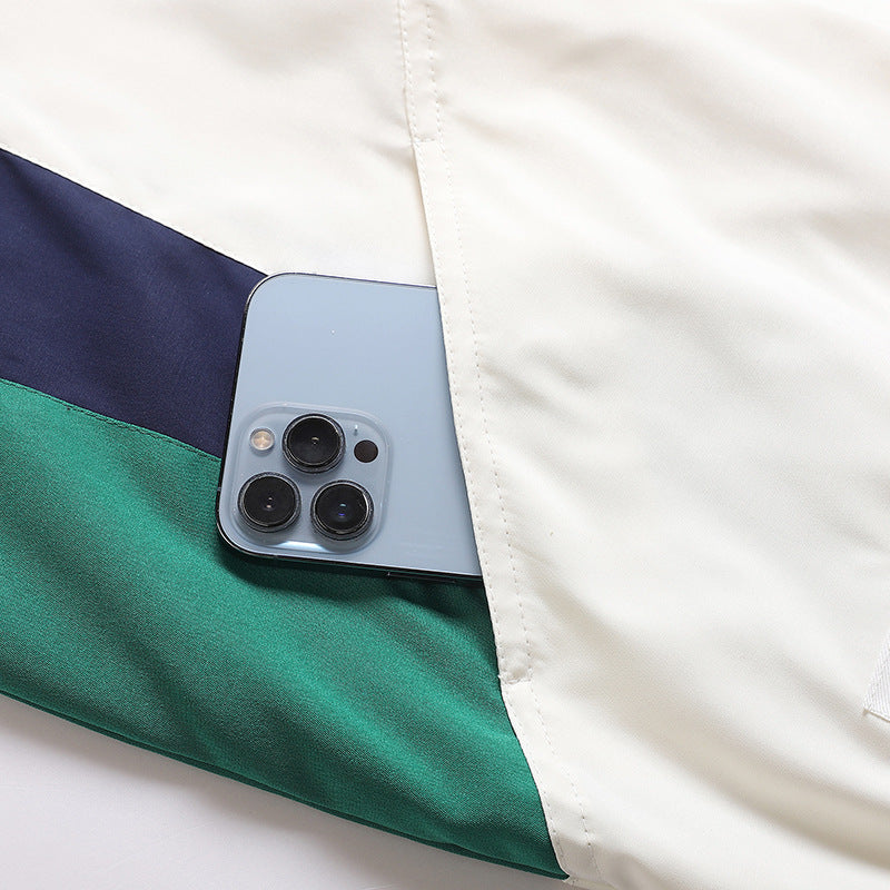 Herren Sportliche Übergangsjacke mit Kapuze und kontrastierenden Einsätzen Nord Taschen