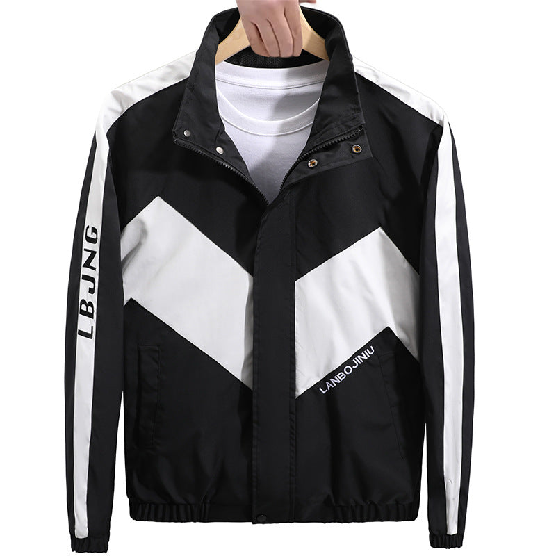 Herren Sportliche Übergangsjacke mit hohem Kragen und modernen geometrischen Akzenten Nord Taschen