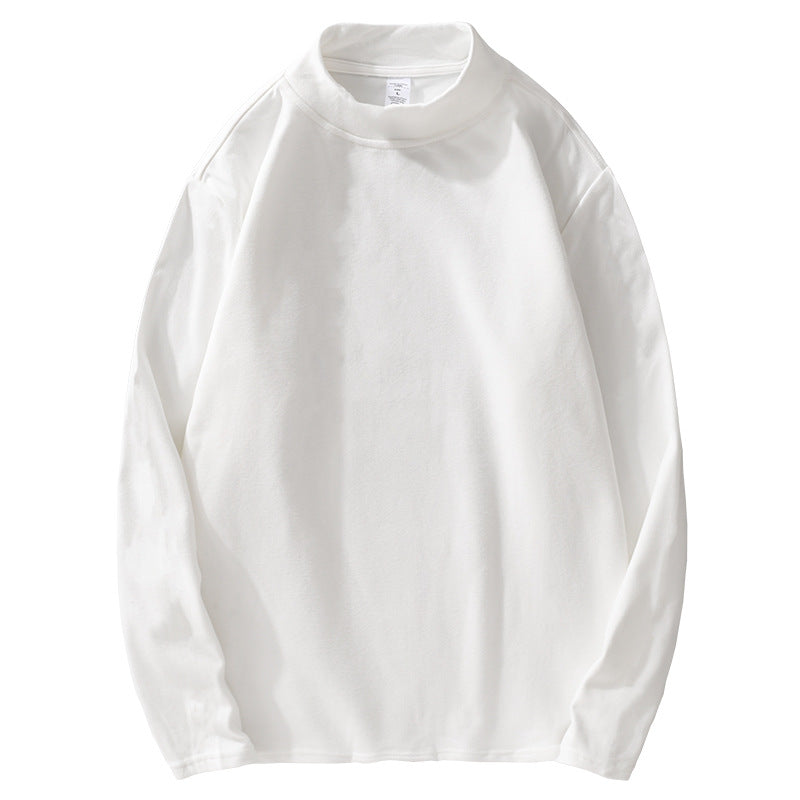 Herren Langärmeliges Feines Baumwollshirt mit Stehkragen und Relaxed-Fit Nord Taschen