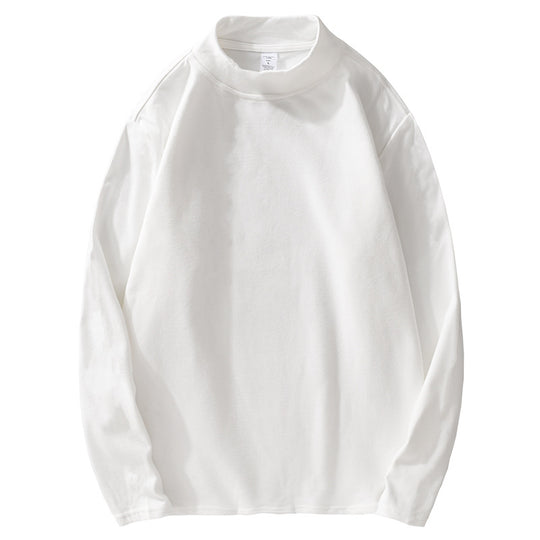 Herren Langärmeliges Feines Baumwollshirt mit Stehkragen und Relaxed-Fit Nord Taschen