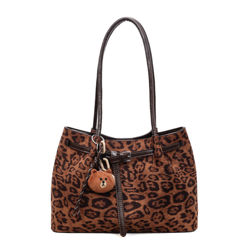 Damen Shopper-Tasche mit elegantem Leopardenmuster und praktischem Innenraum Nord Taschen