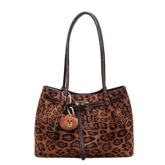 Damen Shopper-Tasche mit elegantem Leopardenmuster und praktischem Innenraum Nord Taschen