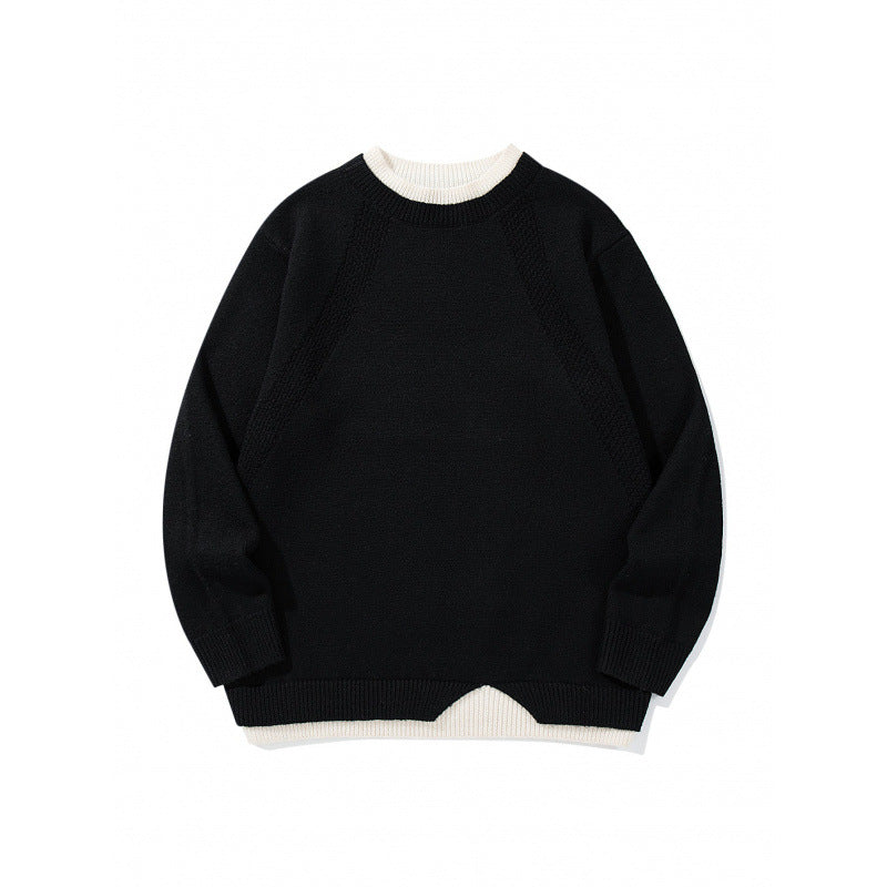 Unisex Feinstrickpullover mit Raglannaht und dreieckigem Saumbesatz Nord Taschen