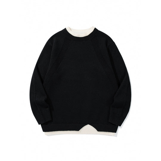 Unisex Feinstrickpullover mit Raglannaht und dreieckigem Saumbesatz Nord Taschen
