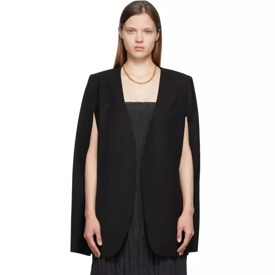 Damen Cape-Blazer mit offenem Fall und seitlichen Arm-Schlitzen Nord Taschen