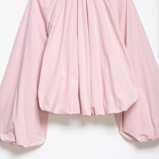 Damen Kurz geschnittene Blousonjacke mit weitem Ballonärmel, Reißverschluss und elastischem Saum Nord Taschen