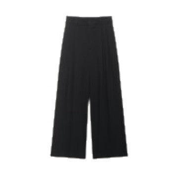 Damen Weite High‑Waist‑Palazzohose aus fließendem Jersey Nord Taschen
