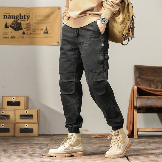 Herren Cargo-Joggerhose mit Tunnelzug, elastischen Bündchen und verstärkten Kniepartien Nord Taschen
