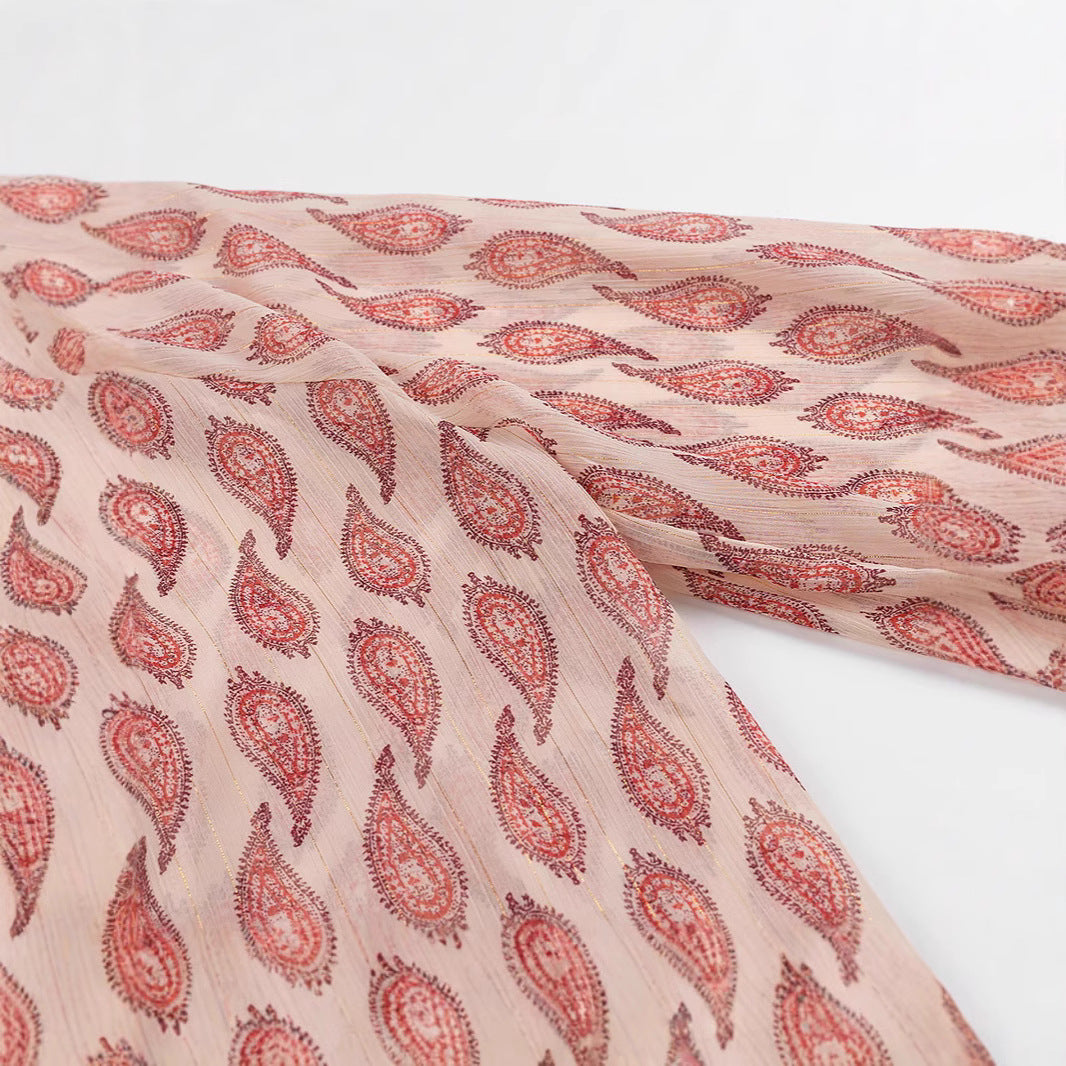 Damen Chiffonbluse mit Volantkragen und Paisley‑Print Nord Taschen