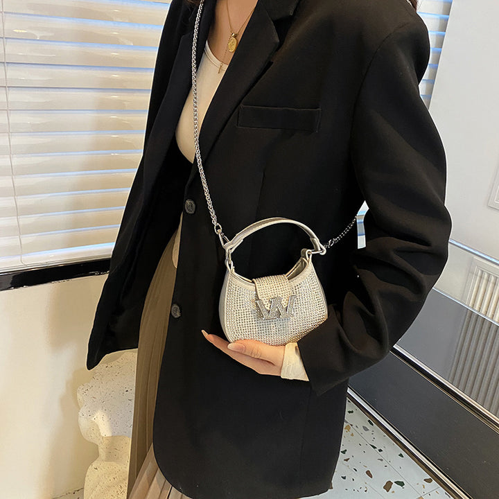 Damen exklusive Glamour-Handtasche mit funkelnden Strasssteinen Nord Taschen