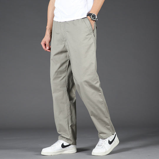 Herren Weite Relaxed-Chinohose mit geradem Bein & elastischem Komfortbund Nord Taschen