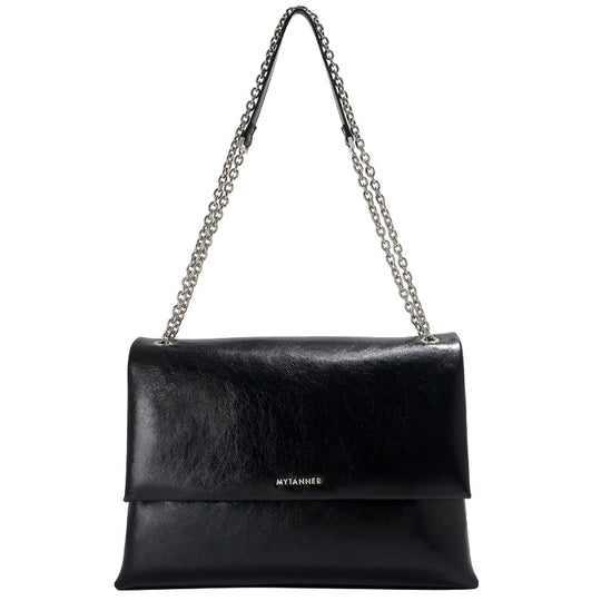Damen Clutch mit hochwertiger Hochglanz-Oberfläche und eleganter Kette Nord Taschen