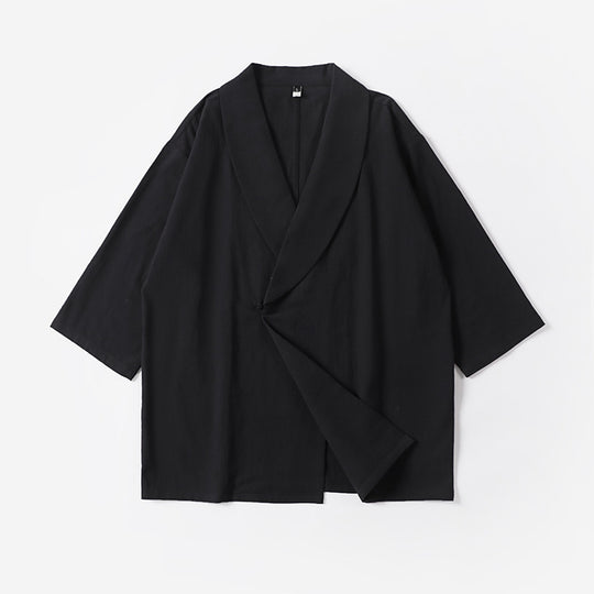 Unisex Oversize-Kimono-Jacke mit Schalkragen und Wickelverschluss Nord Taschen