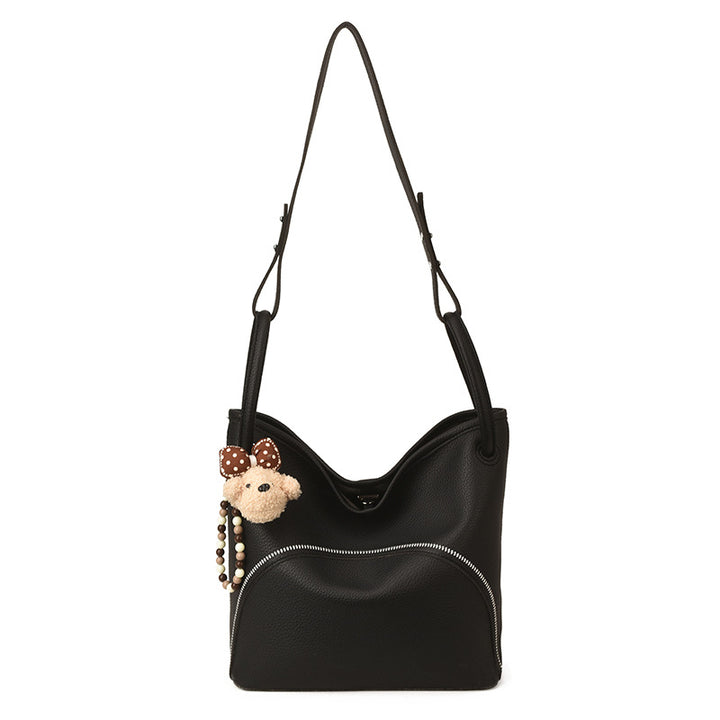 Damen Shopper Tasche mit stilvollem Design und niedlichem Anhänger Nord Taschen