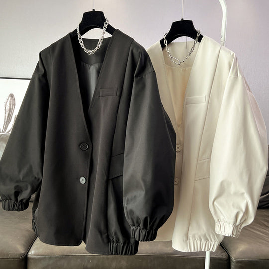 Damen Stylischer Oversized-Blazer Nord Taschen