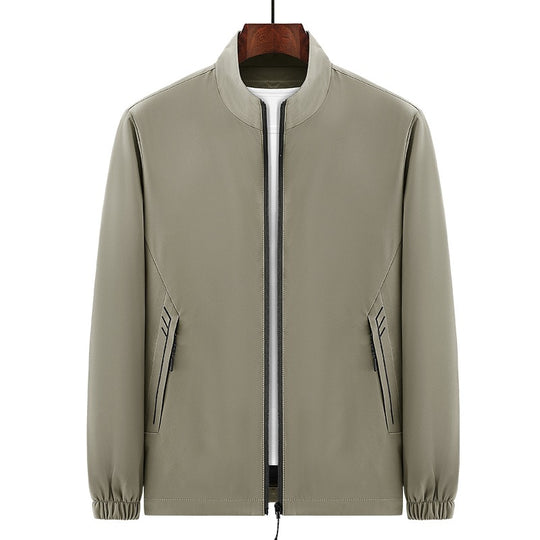 Herren Urbaner Micro‑Ripstop‑Übergangsblouson mit Stehkragen, verdecktem Reißverschluss & elastischen Manschetten Nord Taschen