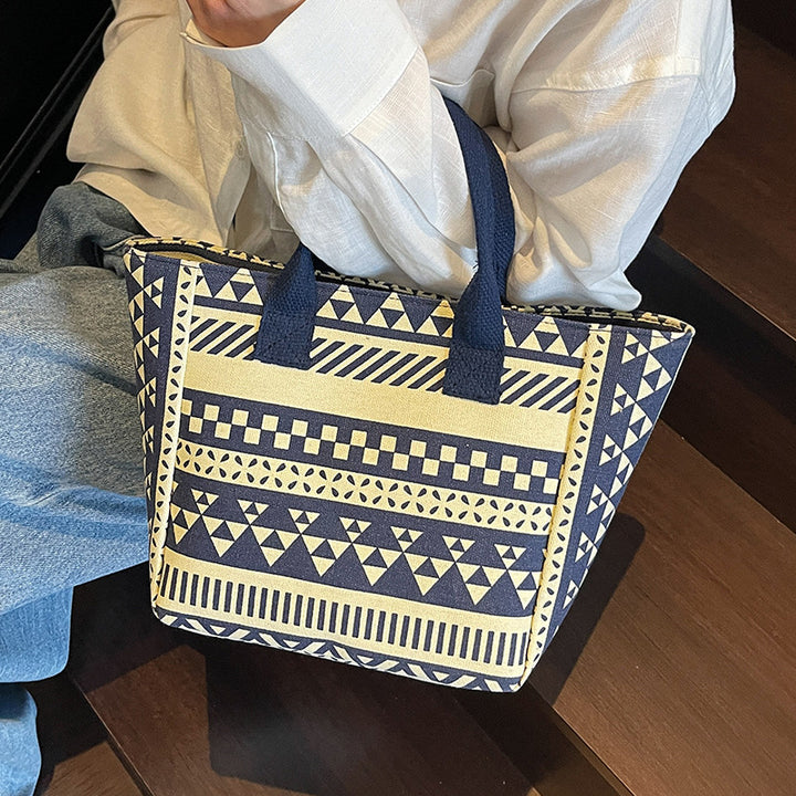 Damen Freizeit-Shopper-Tasche mit geometrischem Muster Nord Taschen