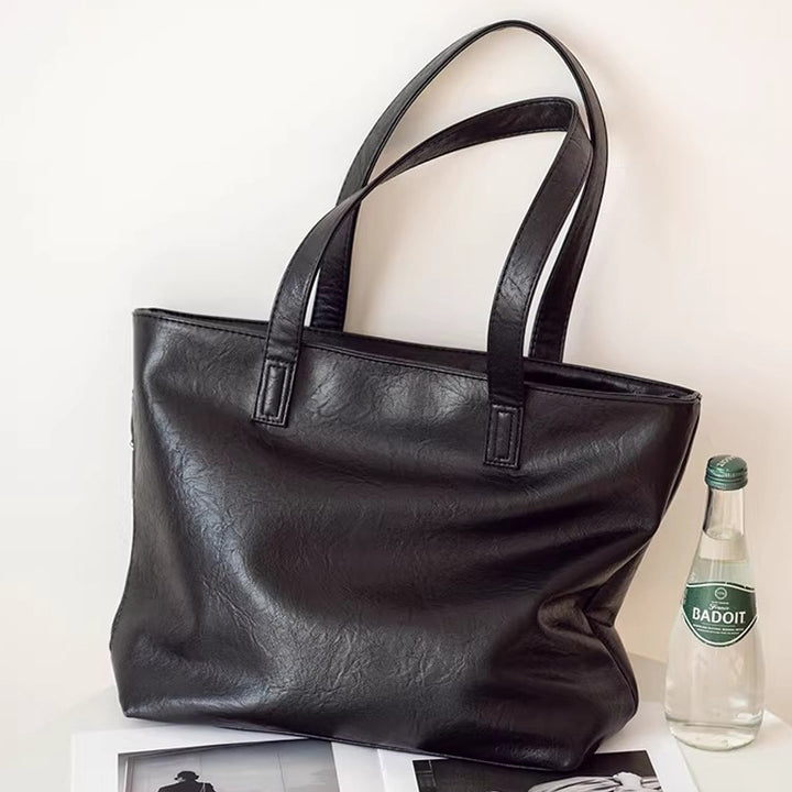 Damen elegante Shopper-Tasche mit strukturiertem Kunstleder Nord Taschen