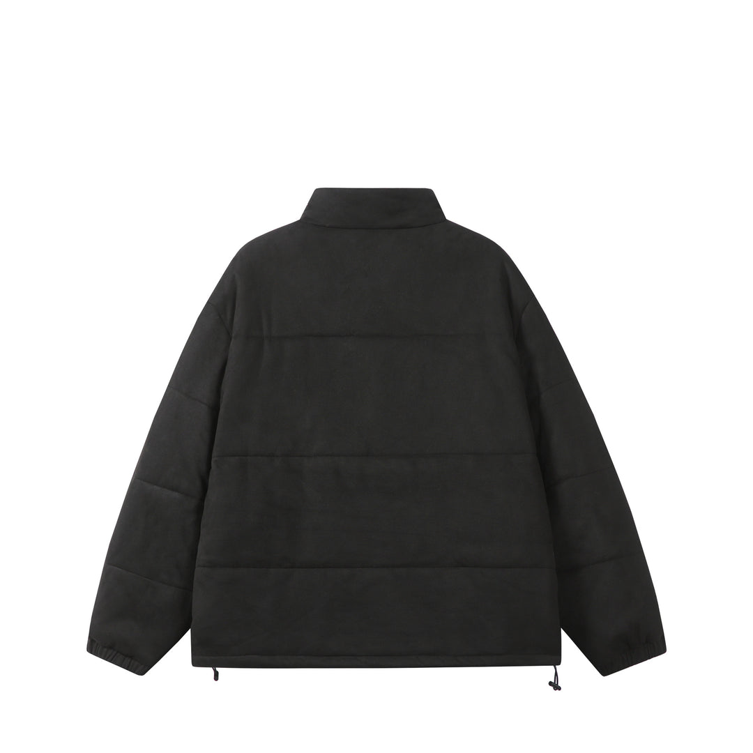 Unisex Boxy‑Steppjacke im Samtfinish mit hohem Funnelkragen und verstellbarem Saum Nord Taschen