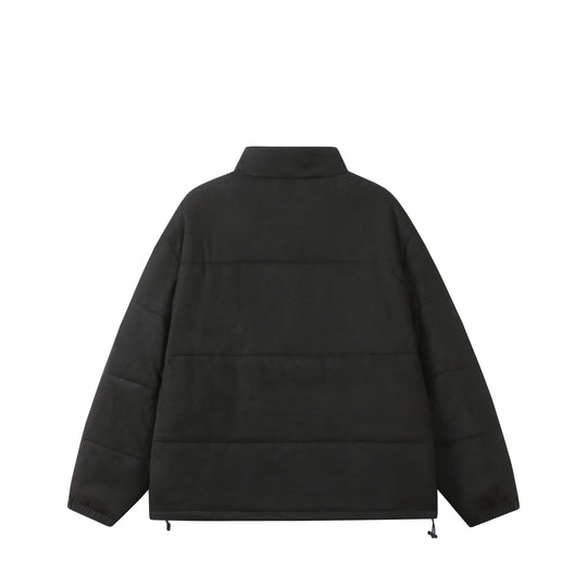 Unisex Boxy‑Steppjacke im Samtfinish mit hohem Funnelkragen und verstellbarem Saum Nord Taschen