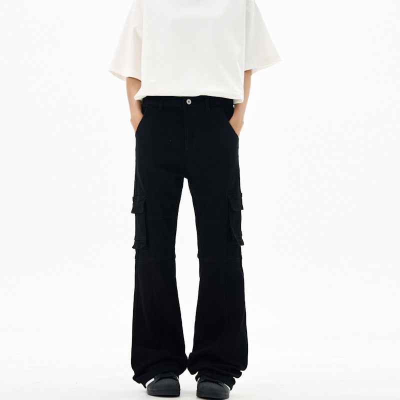 Damen Cargohose im Flared-Cut mit Utility-Taschen und verlängertem Saum Nord Taschen