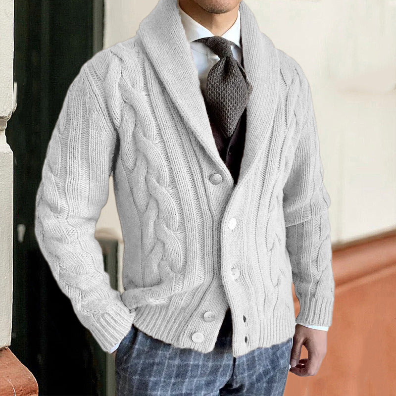 Warme Zopfmuster Strickjacke
