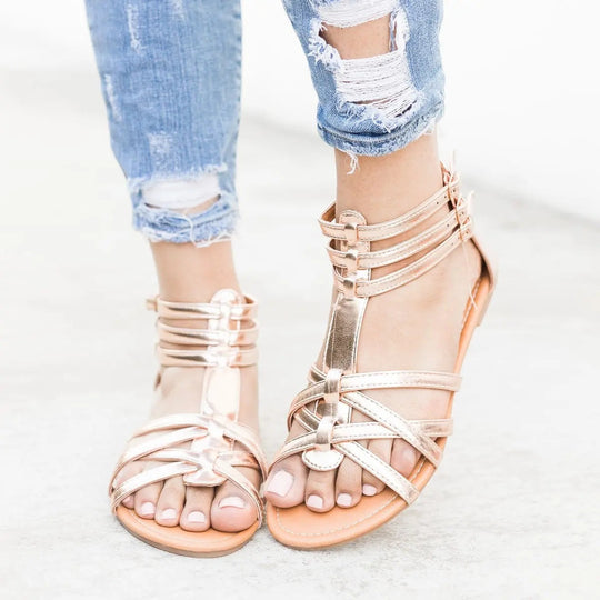 Damen Urbanen Geflochtenen Sandalen Nord Taschen