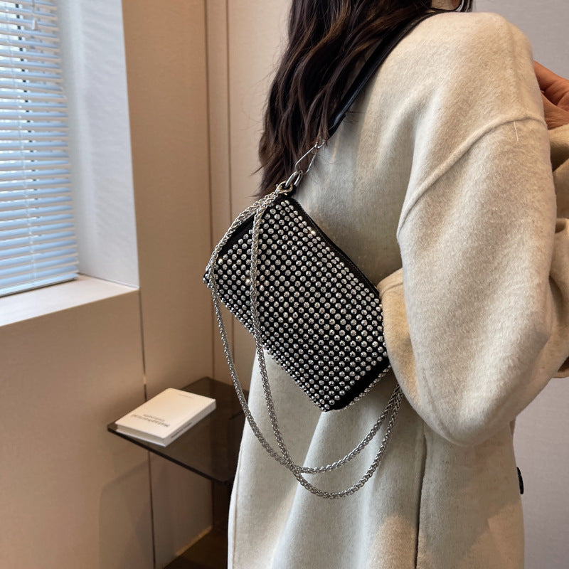 Damen glamouröse Clutch-Tasche mit funkelnden Strassverzierungen Nord Taschen