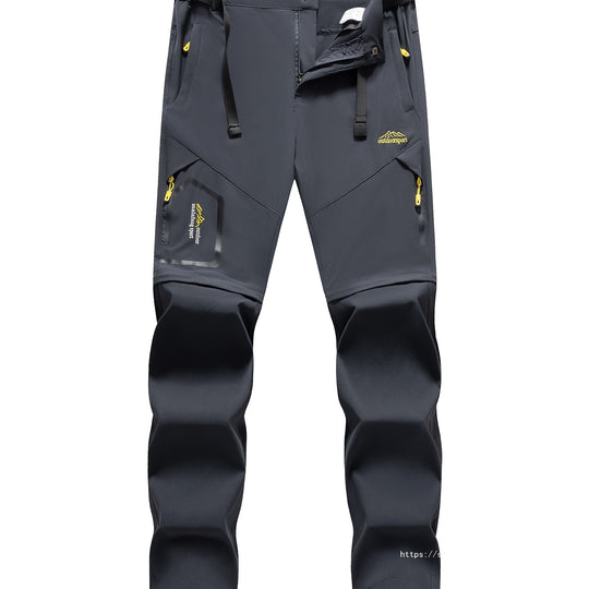 Herren Technische Softshell Zipp‑Wanderhose mit abnehmbaren Beinen und verstellbarem Gürtel Nord Taschen