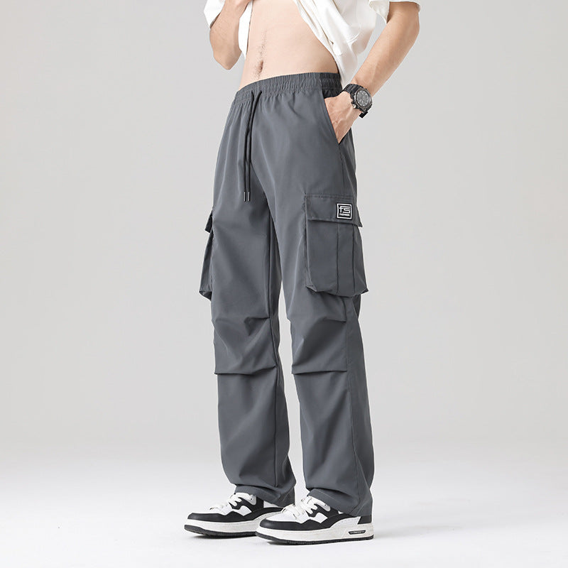 Herren Multifunktionale Cargo-Loungehose mit elastischem Tunnelzugbund, Mehrfachtaschen & verstellbarem Beinabschluss Nord Taschen