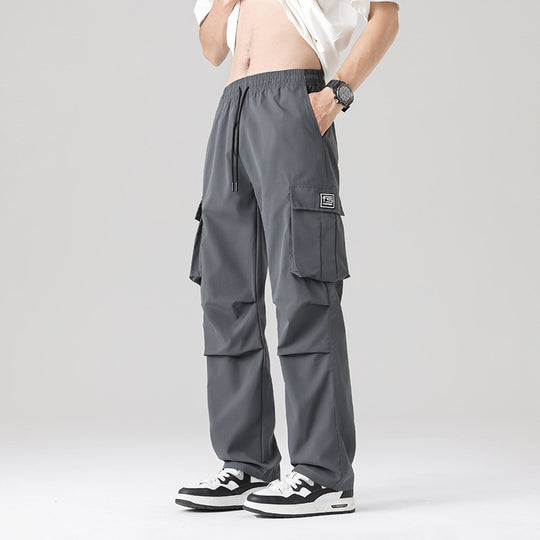 Herren Multifunktionale Cargo-Loungehose mit elastischem Tunnelzugbund, Mehrfachtaschen & verstellbarem Beinabschluss Nord Taschen