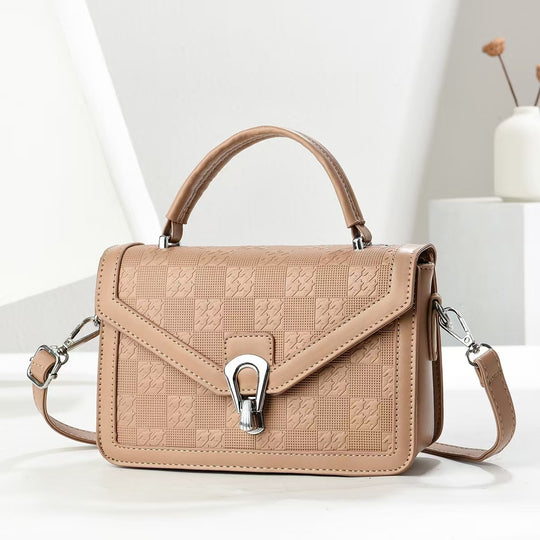 Damen Handtasche mit modernem Karomuster und abnehmbarem Schulterriemen Nord Taschen