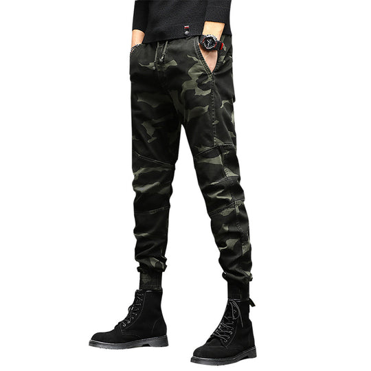 Herren Cargojogger mit Camouflage‑Muster, ergonomischen Kniepaneelen und elastischem Tunnelzugbund Nord Taschen