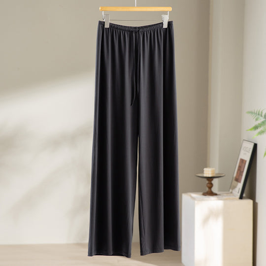 Damen Weite Relax-Hose aus seidigem Modal mit elastischem Bund und Tunnelzug Nord Taschen