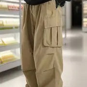 Herren Baggy-Cargohose im Oversize-Utility-Style mit elastischem Bund & Mehrfachtaschen Nord Taschen