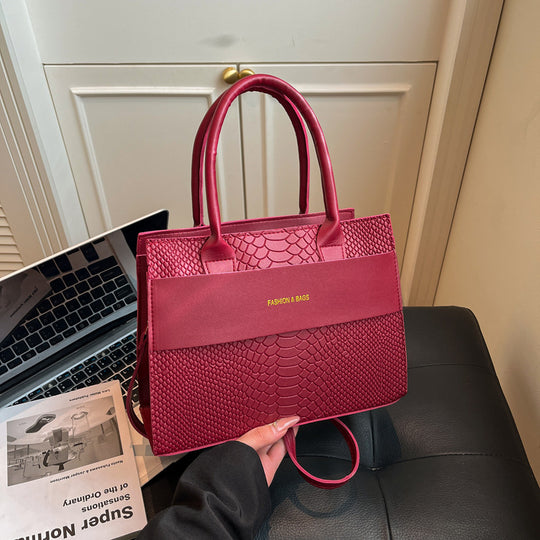 Damen elegante Handtasche im stilvollen Krokodil-Design Nord Taschen