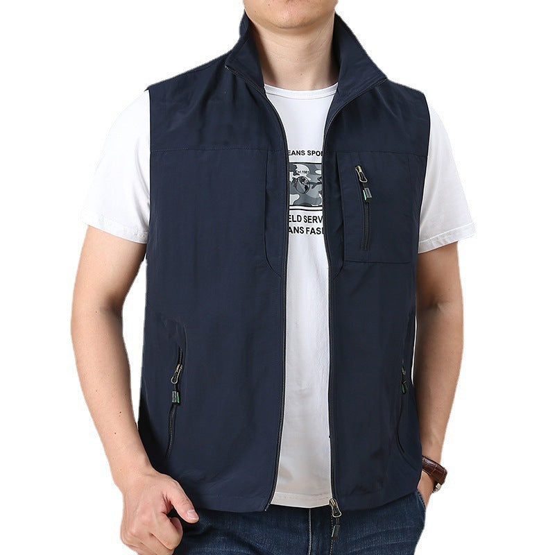 Herren Outdoor-Utility-Weste mit Mesh-Futter und Reißverschluss-Taschen Nord Taschen