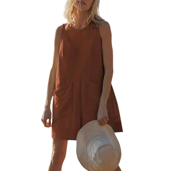 Damen Lässiger Jumpsuit mit praktischen Taschen und weit geschnittenem Design