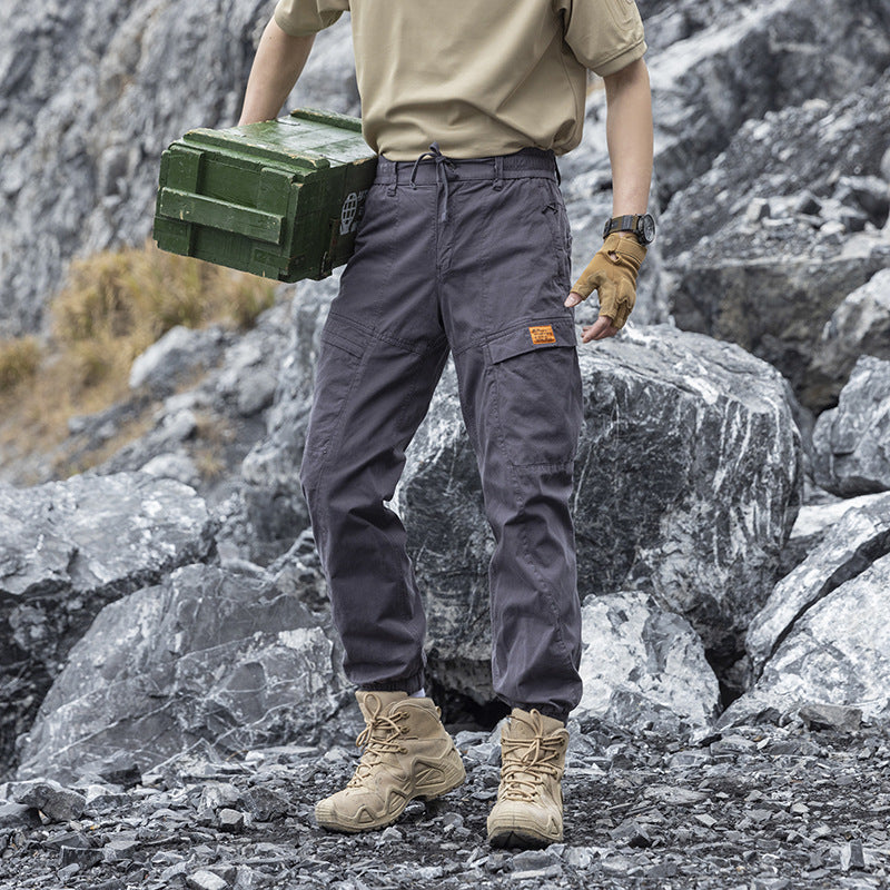 Herren Abenteuer‑Cargojogger aus Ripstop‑Baumwollmix mit Elastischem Bund, Knieeinsätzen und Multifachtaschen Nord Taschen
