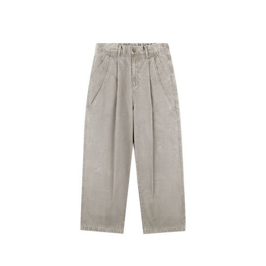 Damen Hochtaillierte Culotte-Hose mit weitem Bein, Bundfalten und soften Denimgriff Nord Taschen