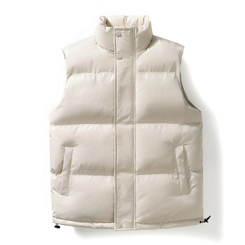 Damen Oversize Puffer‑Weste mit hohem Stehkragen, Frontblende und verstellbarem Kordelzugsaum Nord Taschen